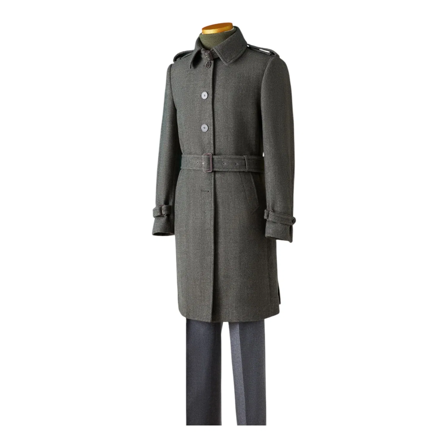 Soft Touch Olive Green Custom Tailored for Relaxed Business and Casual Wear Custom Overcoat