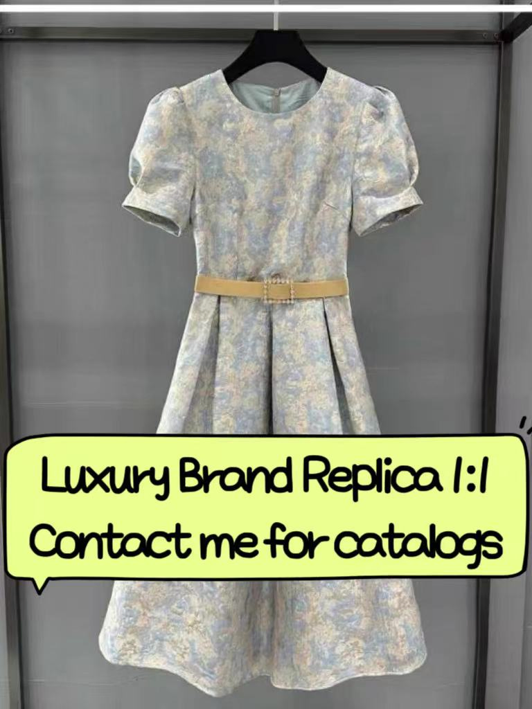 Wholesale Luxury Women Custom Tag Light Hight Quality Replica Online Store Clothing Design Women's Promotional Dress Brand Name Plus Size Women Clothing