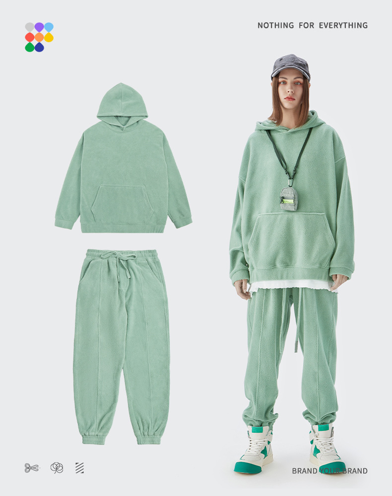 Tracksuit Jogger Sportswear Casual Sweatershirts Sweatpants Streetwear Pullover Wholesale Custom Tracksuits Solid Color Sports Suit Men Sets Gym Wear