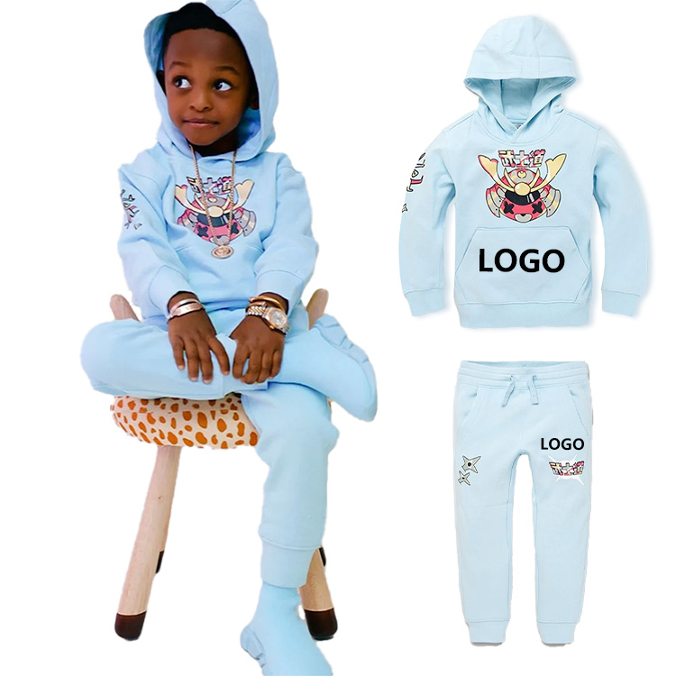 New Arrival Boys Hoodies Sweatpants Jogging Sets Custom Logo Boys Fleece Sweatsuits Tracksuits Winter Sets Kids Tracksuit Children Apparel