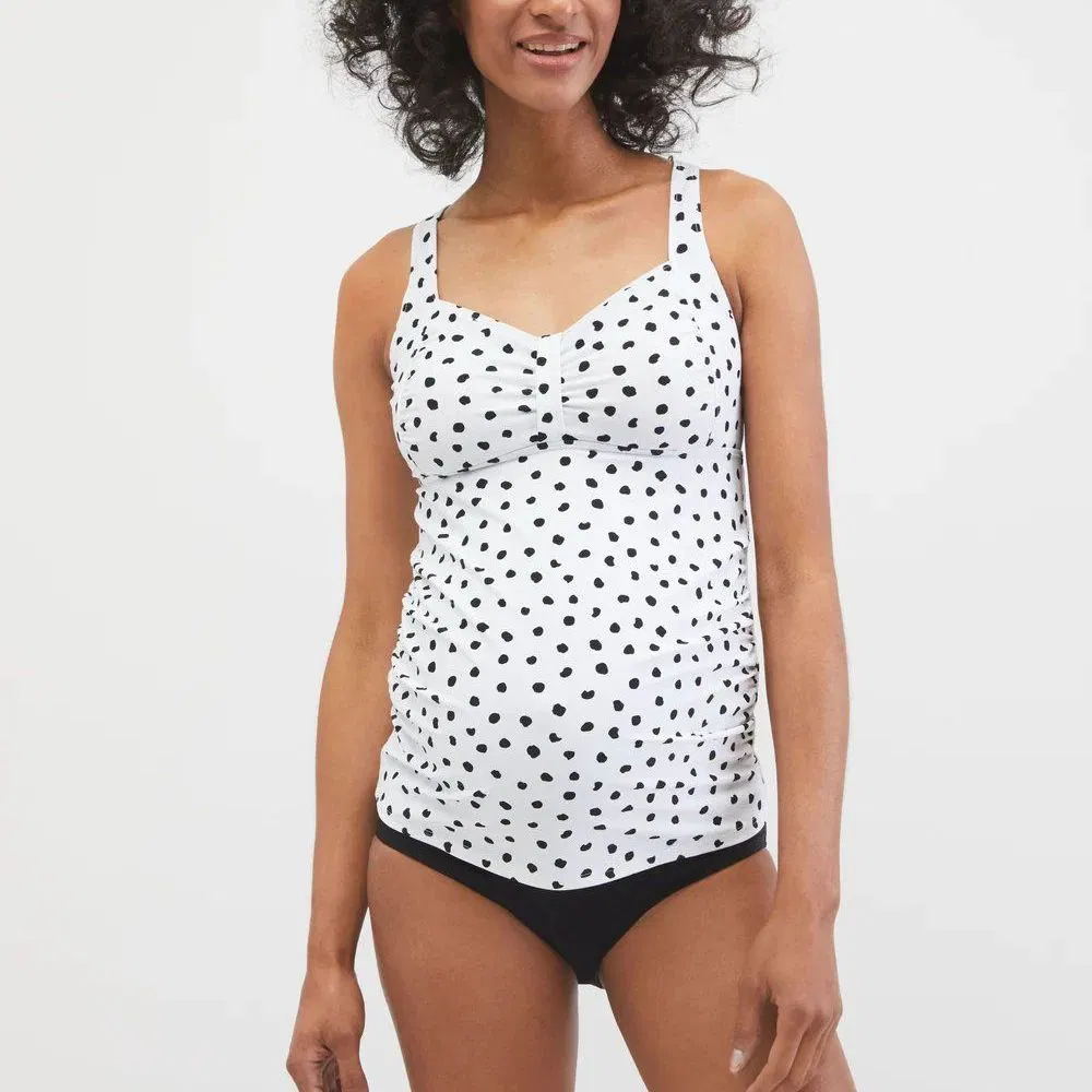 Custom Twist Front Pregnant Swim Dress Upf 50+ Maternity Clothes