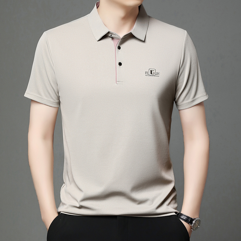 Men's Commuting Casual Short Sleeved Polo Business Daily Double Wear