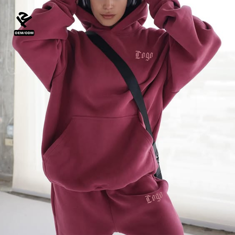 Streetwear Women Hoodie and Sweatpants Two Piece Custom Sportswear Apparel
