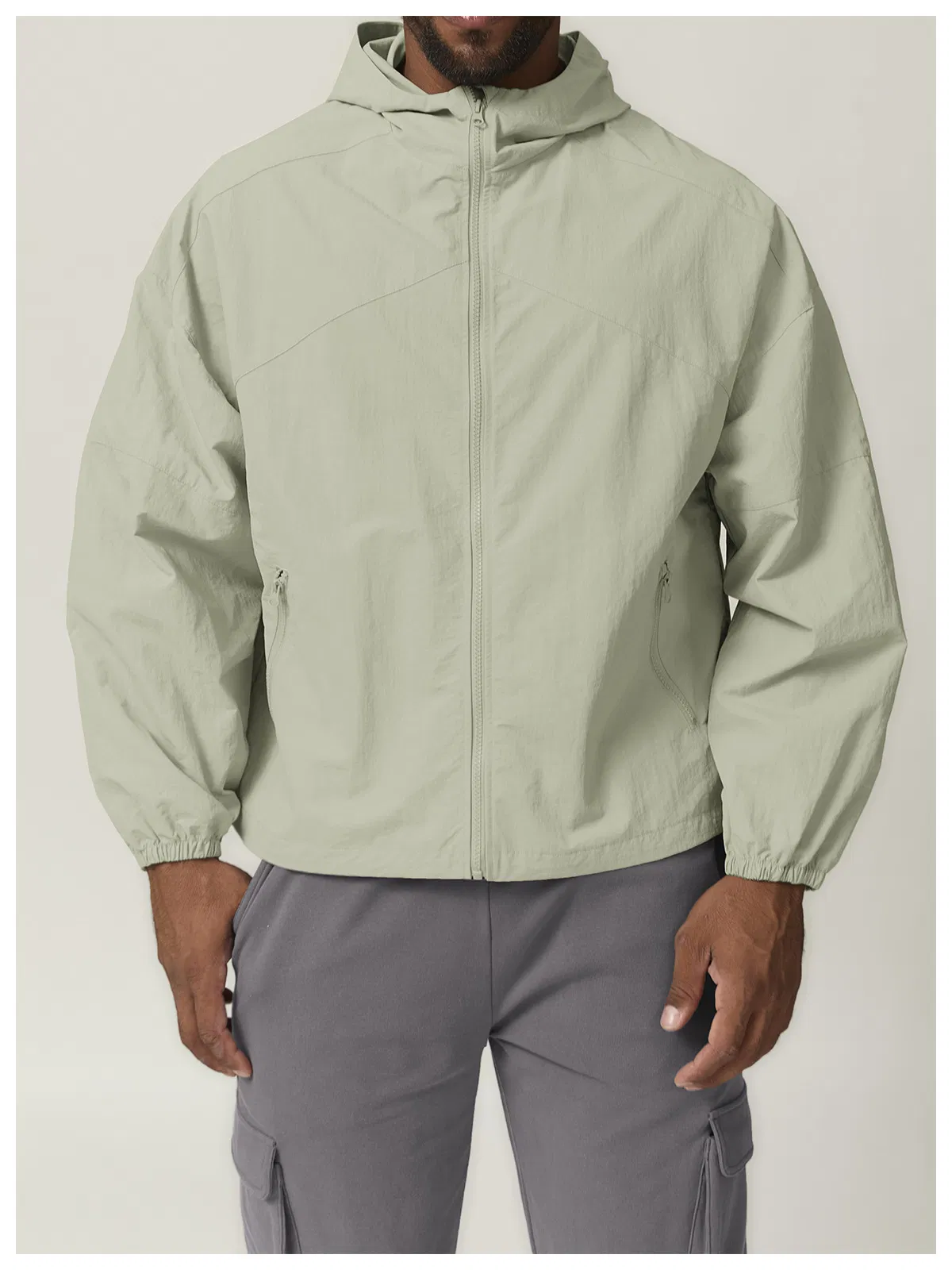 Custom Logos Men's Autumn Outdoor Jackets Sports Wear Zipper Windbreak Gym Casual Running Fitness Tracksuit