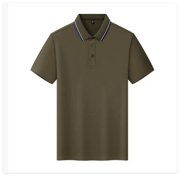 Light Luxury Business Casual Polo T-Shirt Smooth Exquisite Embroidery Summer Workplace Wear