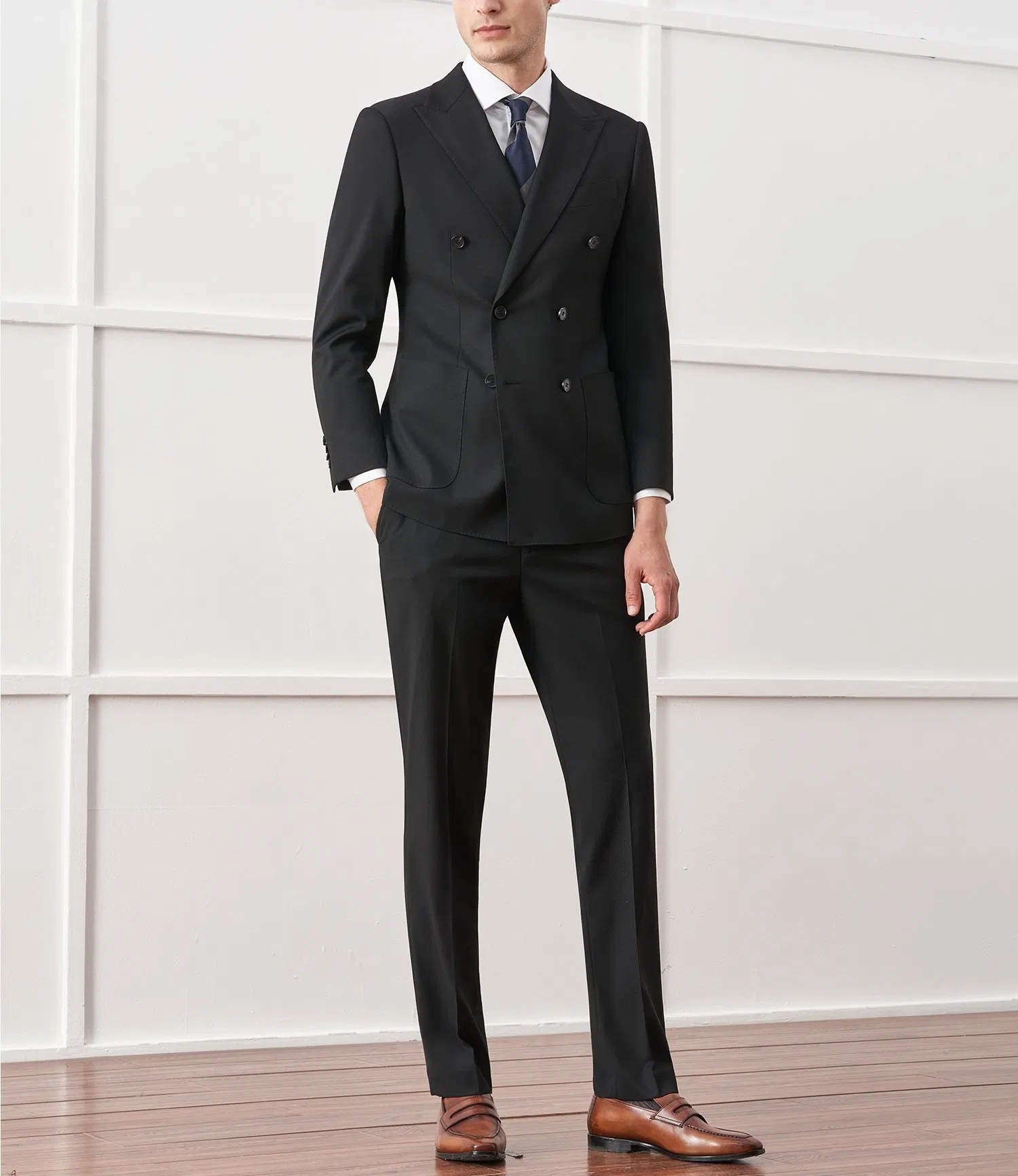 Aoshi Blazers Customized Men′ S Suit Classic Doubled Breasted Business Suit Fashion Outer Wear