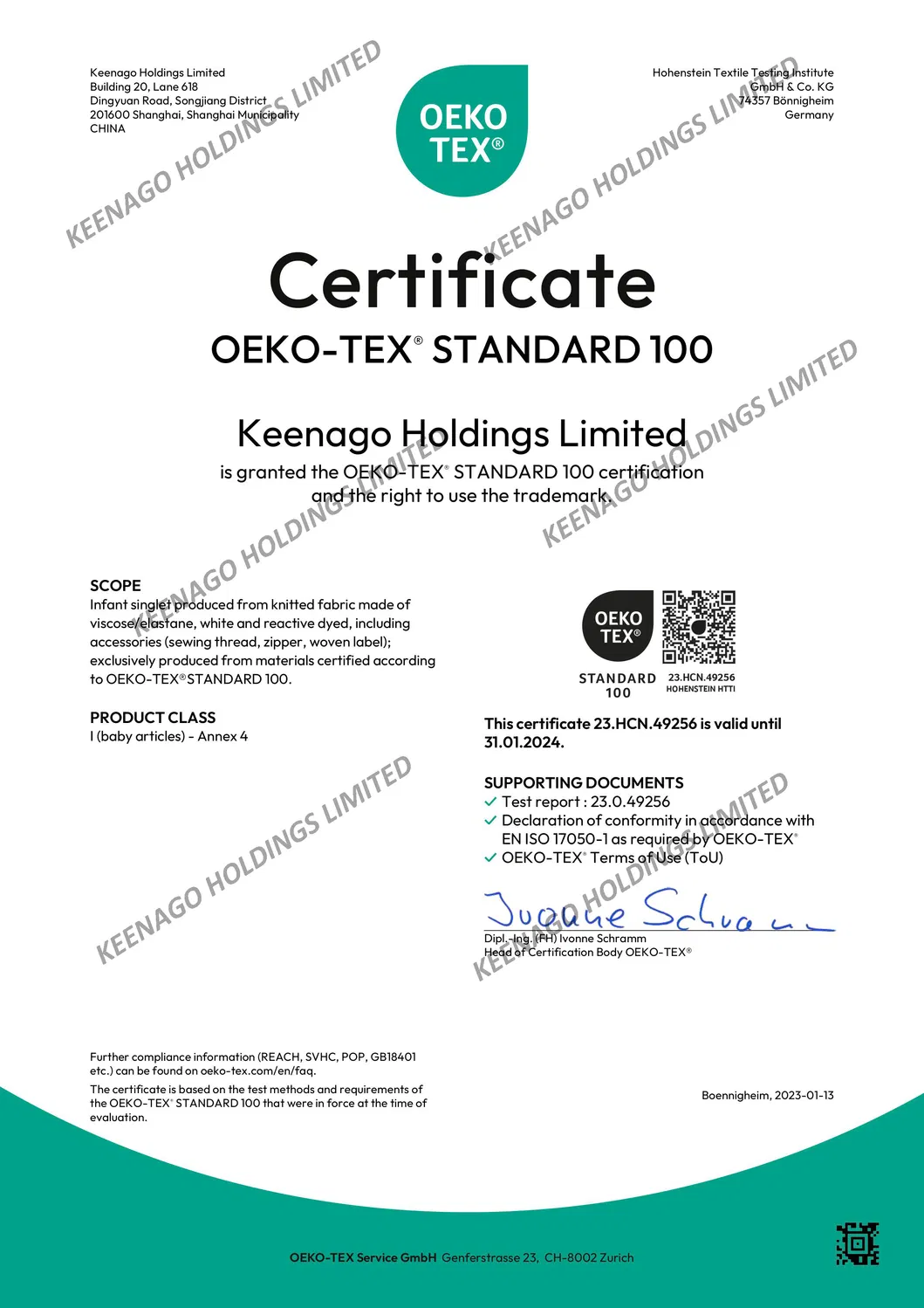 Quality Certifications