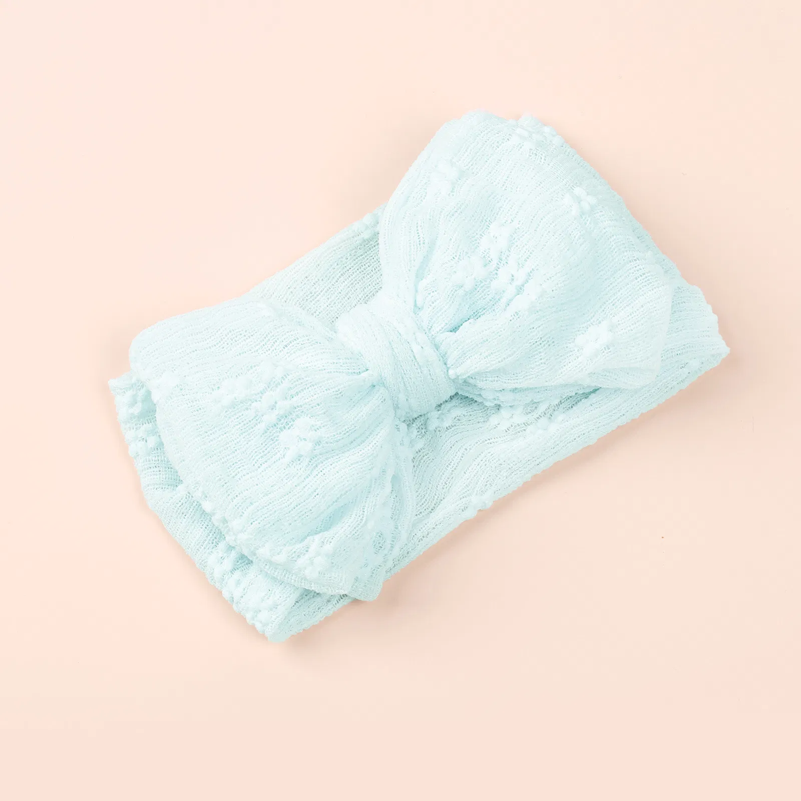 Wide Solid Color Bowknot Cute Children Girl Fashion Elastic Headband Hair Accessory