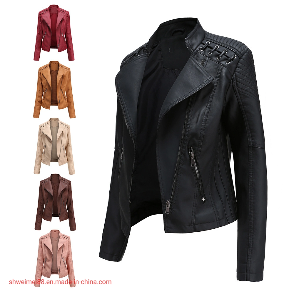 Leather Trench Coat Womens Faux Leather Coats &amp; Jackets Ladies Black Leather Jacket Women's Outerwear Jackets Faux Leather Biker Jacket Canada USA