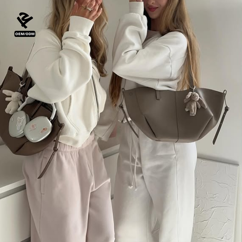 Custom Women Two Piece Loungewear Set Hoodie and Wide Leg Pants Fashion Clothing