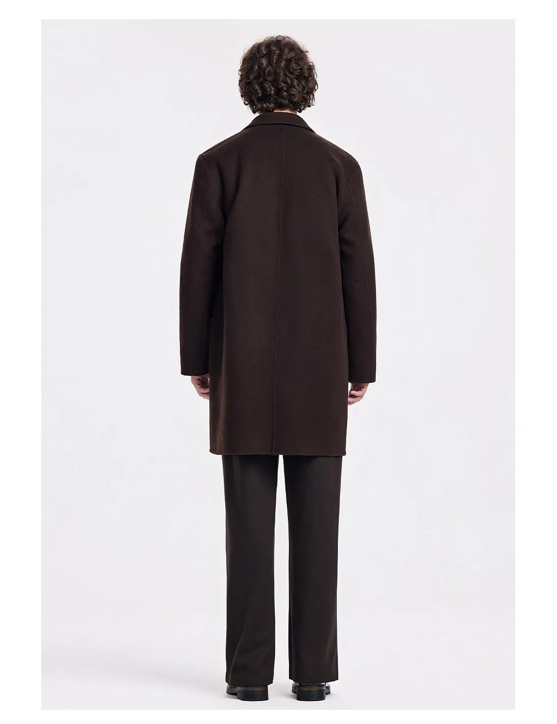 Manufacturer Wholesale High-End Regular Fit Double Breast Formal Men's Double Face Wool Coat for Winter Wear