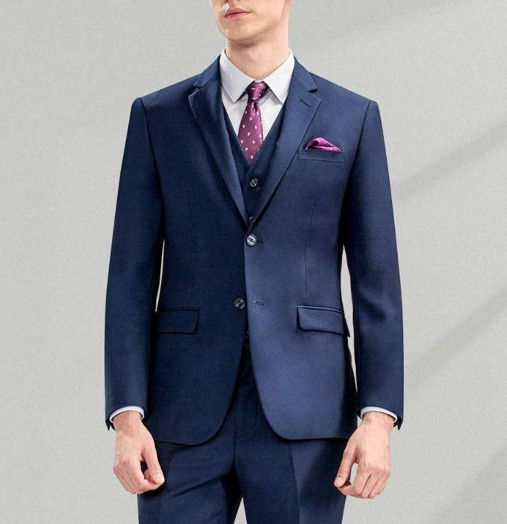 Men′ S 3 Piece Set Suit British Style Self-Cultivation Suit Business Occupation Work Formal Wear