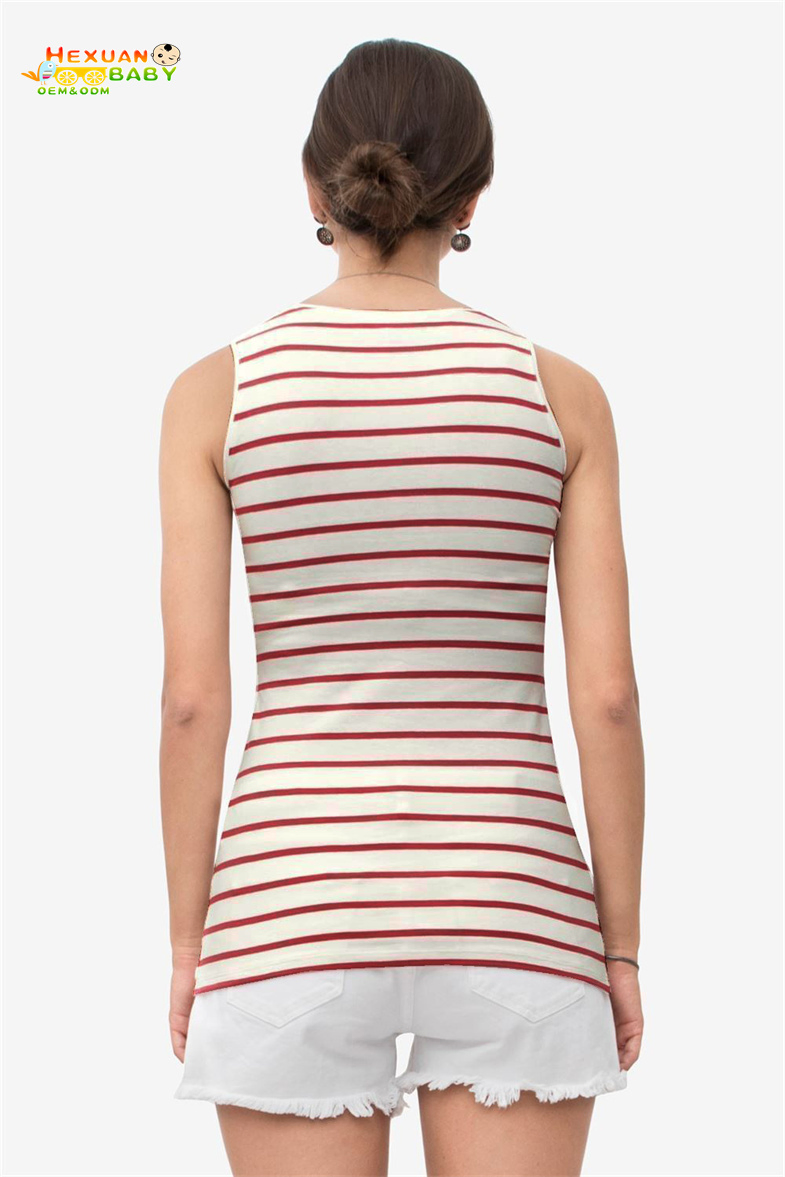 Wholesale Pregnant Clothes Maternity Women Nursing Sleeveless Vest Blouse Breastfeeding Tee Tops