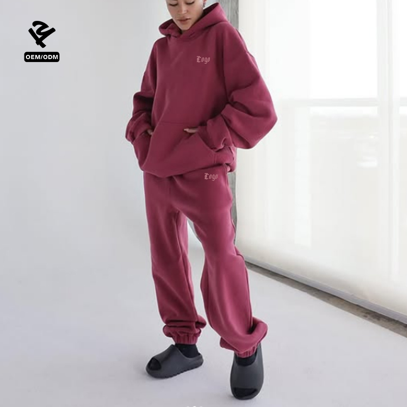 Streetwear Women Hoodie and Sweatpants Two Piece Custom Sportswear Apparel