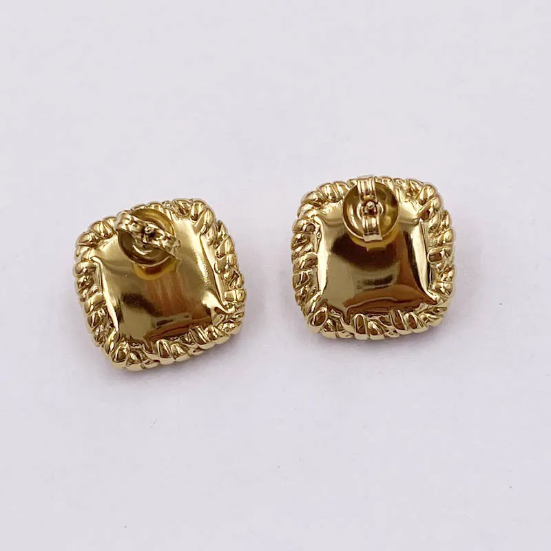 Unique Cool-Tone Square Shape Studs Fashion Earring 5