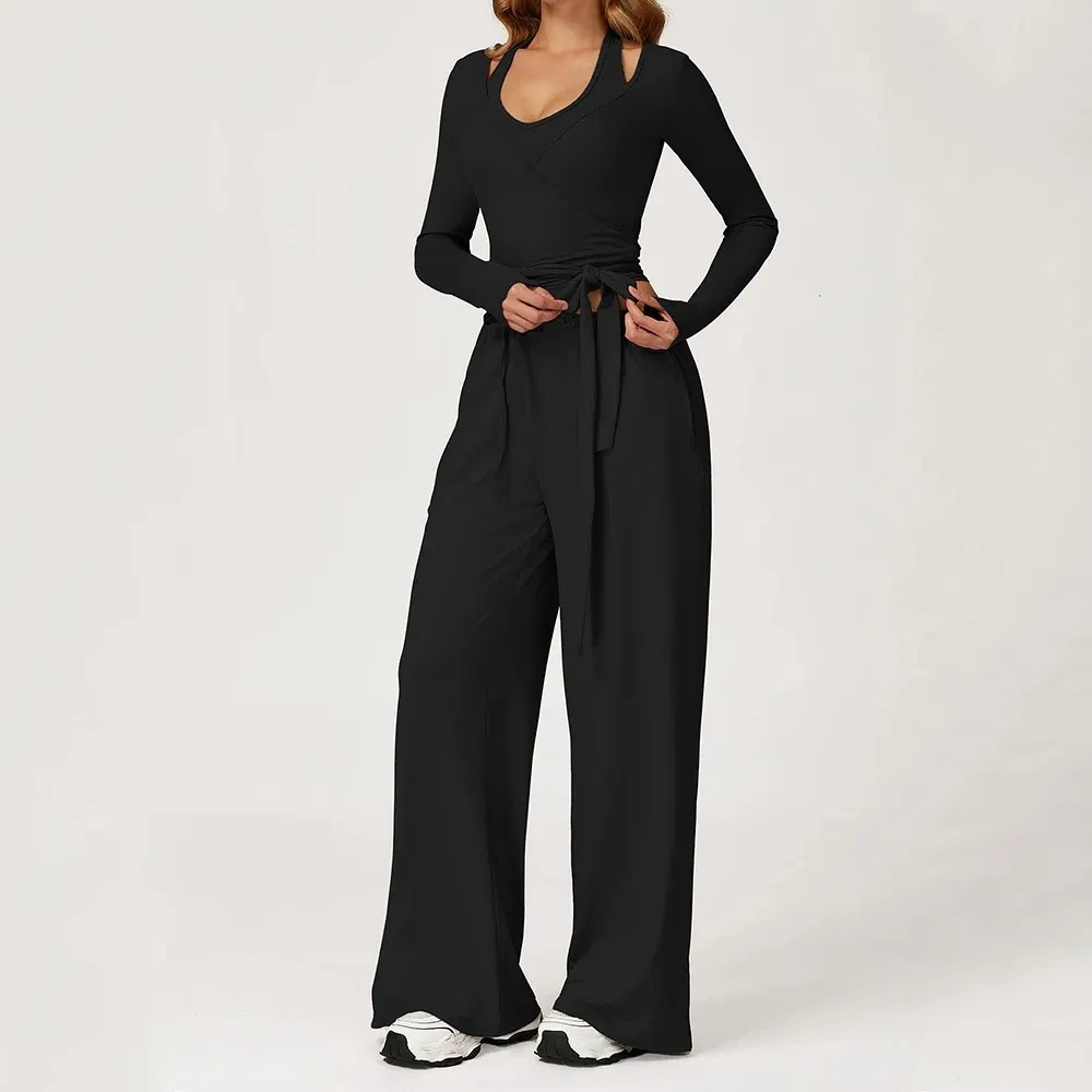 Women 3 PCS Tank Top Outfit Sets Casual Summer Sleeveless V Neck Crop Tops and Sweatpants Active Tracksuit Lounge Wear