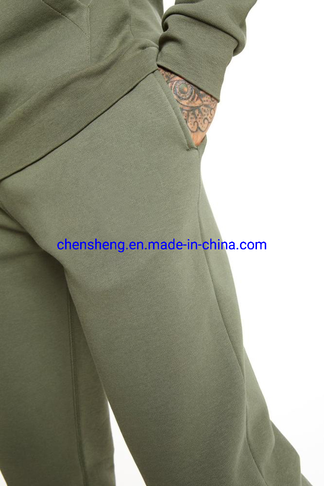Custom Men Pullover Tops and Bottoms Kangaroo Pocket Tracksuits for Sports Jogging Wear Outdoor Casual