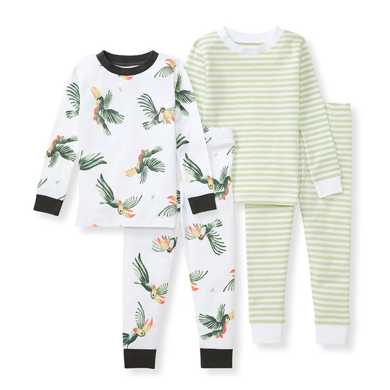 Organic Cotton 2-Piece Pajamas Custom Boys Sleepwears Kids Clothing Sets Pyjama Enfant Loungewear for Kids Nightsuit