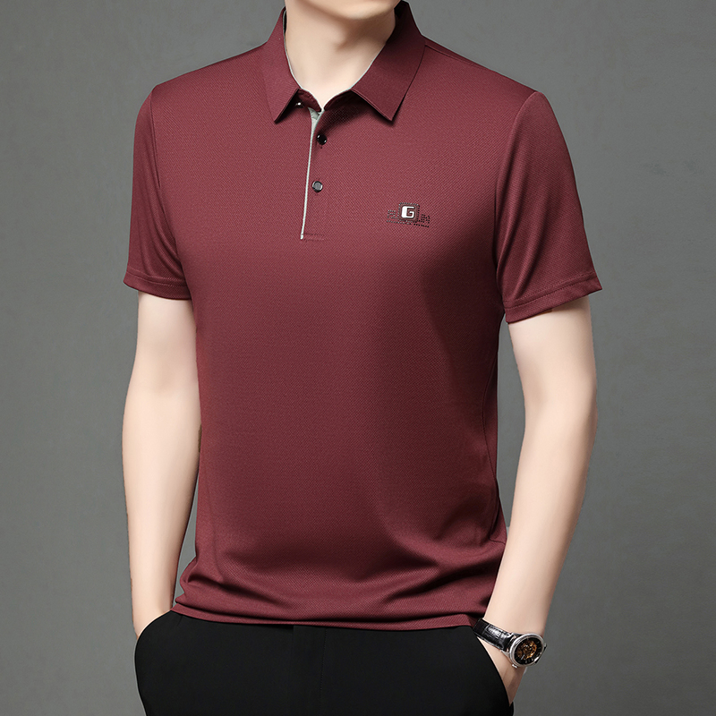 Men's Commuting Casual Short Sleeved Polo Business Daily Double Wear