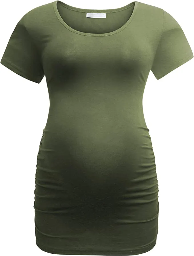 Maternity Classic Side Ruched Tee