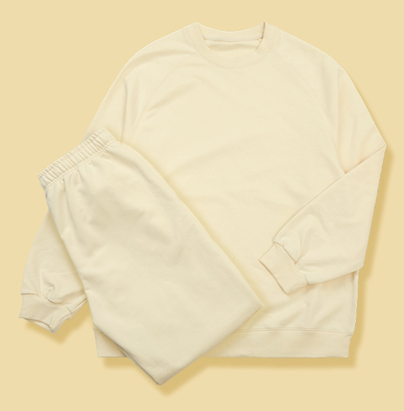 Couple Clothes Streetwear Sweat Suit Set Blank 330GSM 53% Polyester 47% Cotton Tracksuit Custom Logo Printing Fleece Hoodie Pants Sport Men Sets