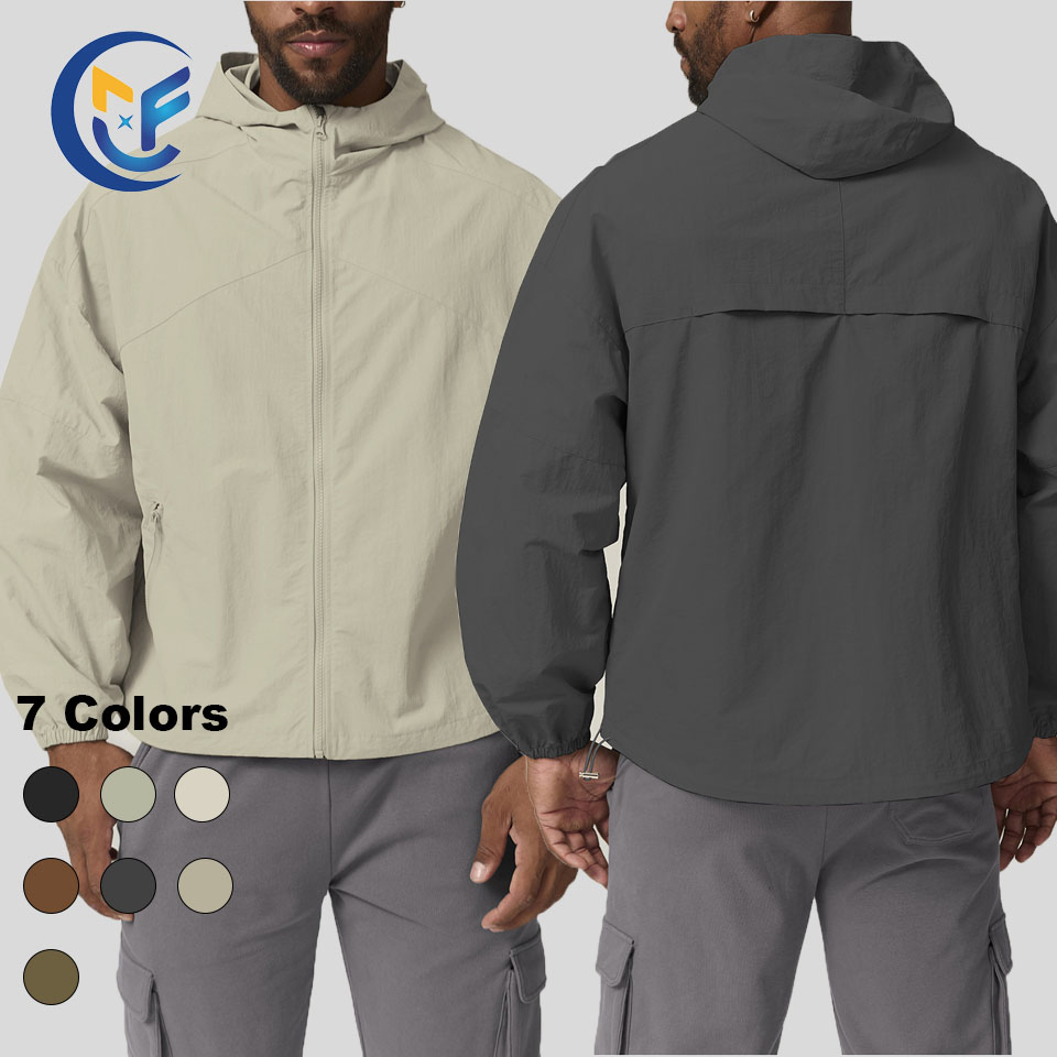 Custom Logos Men's Autumn Outdoor Jackets Sports Wear Zipper Windbreak Gym Casual Running Fitness Tracksuit