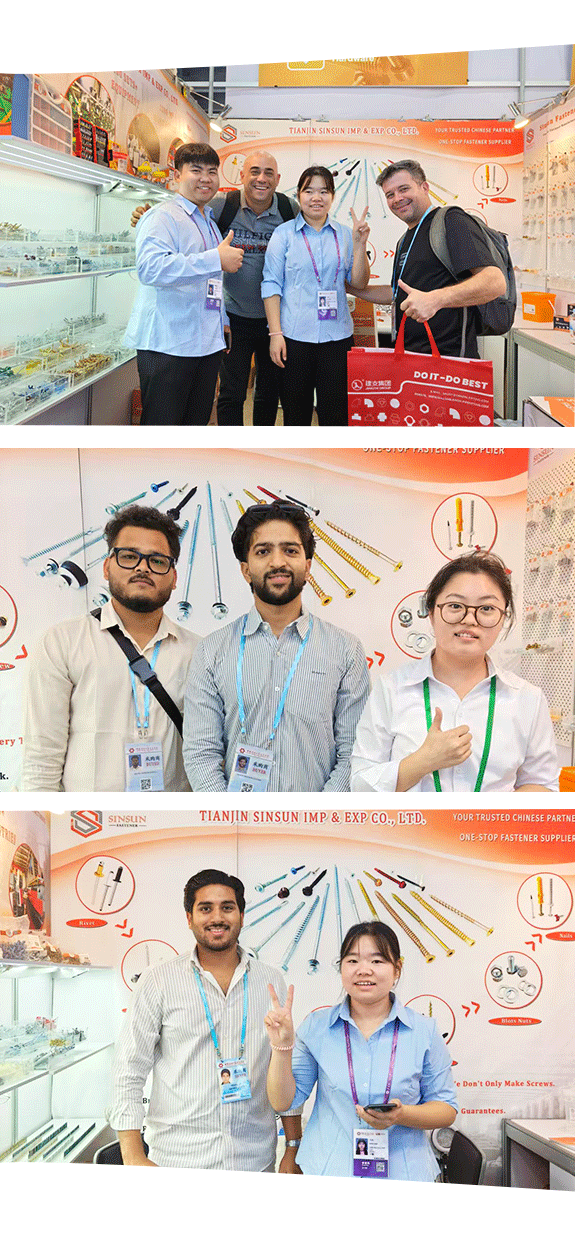 Sinsun Hardware team meeting with international distributors at trade fair