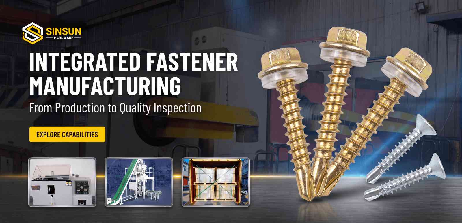 Sinsun Hardware manufacturing facility — Northern China's largest self-tapping screw production base