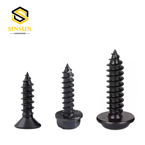 Black self tapping screws