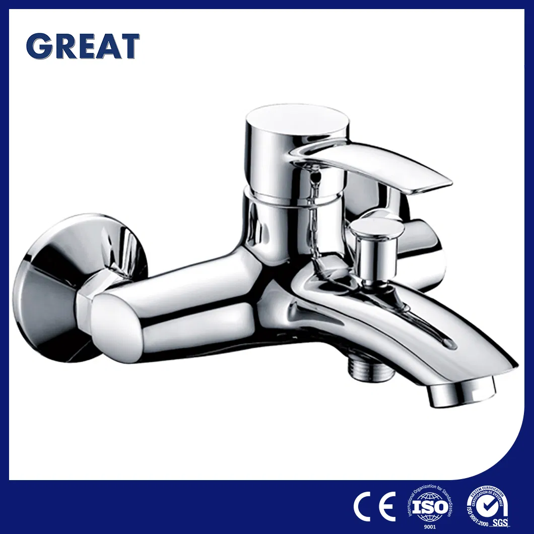 Great Bathroomfaucet Manufacturers OEM Customized Rain Shower Bathtub Faucets Gl35403A54 Chrome Single Lever Bath Faucet China Satin Gold Finish RV Bath Faucet