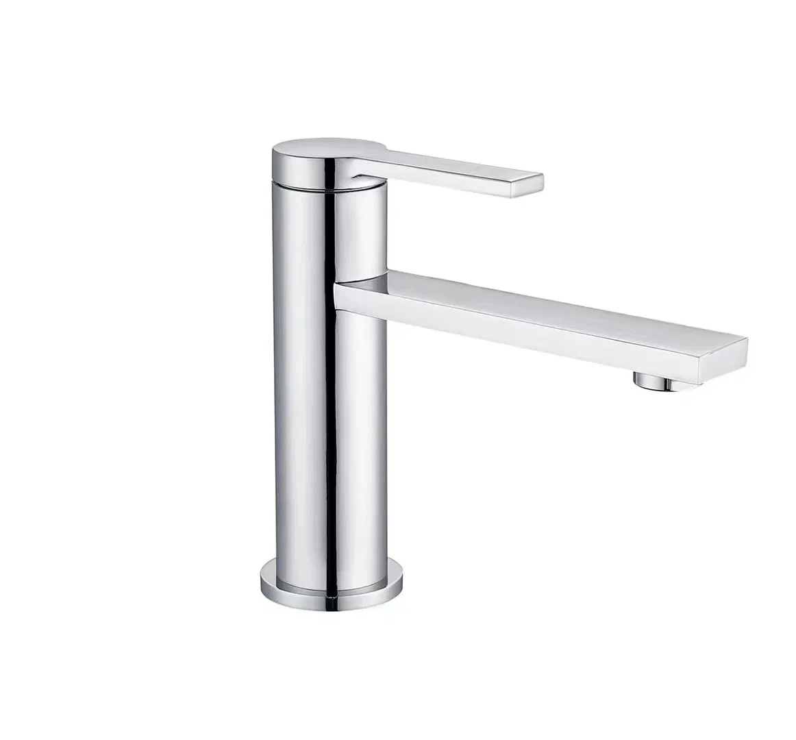 New Design Square Gungray Finish Luxury Deck Mounted Basin Faucet