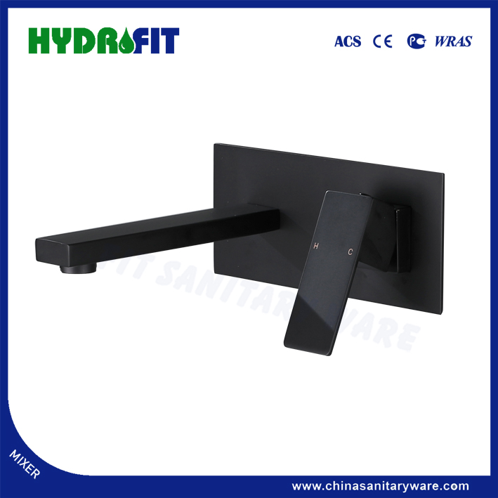 Sanitary Ware Factory Stainless Steel 304 Black Square Bathroom Water Tap Basin Faucet