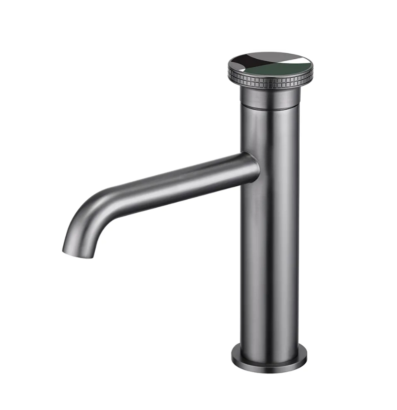 Brushed Gold Finished Hot and Cold Water Supply Tap Wall Mounted 2 Holes Brass Bathroom Faucet Mixer