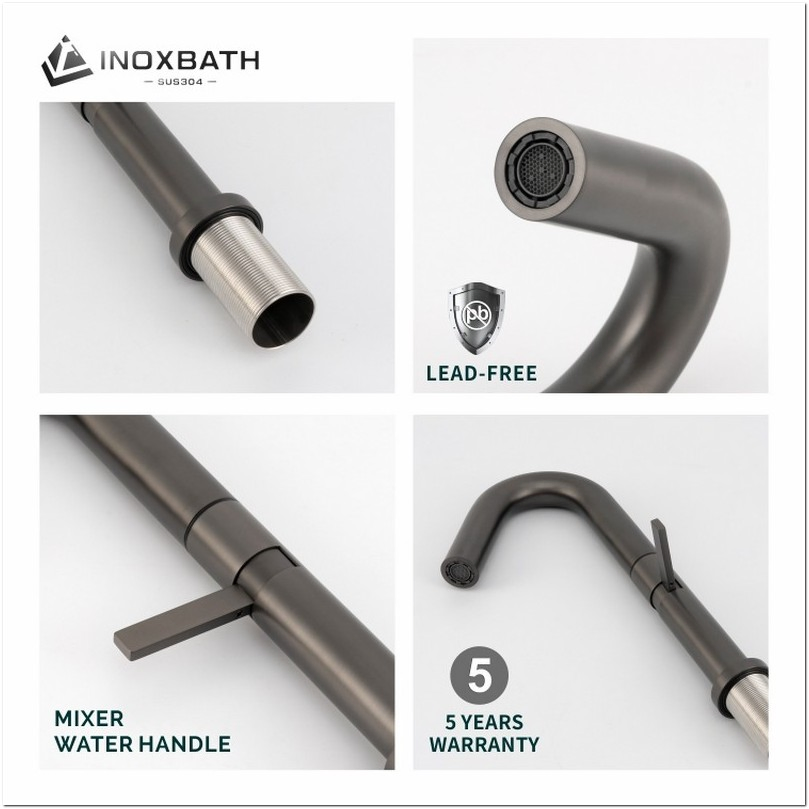 Watermark Listed Stainless Steel Kitchen Faucet Heavy Duty Commercial Grade Arc Design