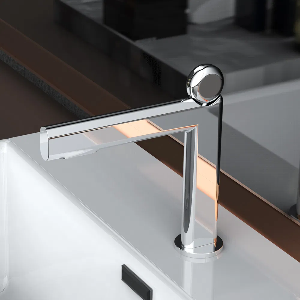 Tiema New Design Faucet Hot and Cold Single Handle Brass Chrome Basin Faucet Bathroom Mixer Tap