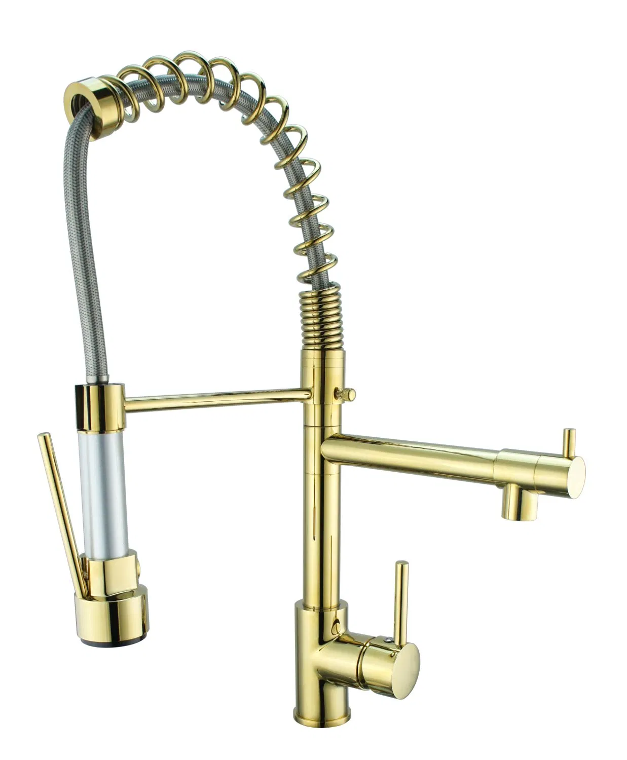 Deck Mounted Brass Kitchen Sink Faucet Single Handle Hot and Cold Water Kitchen Taps (NA5615-B)