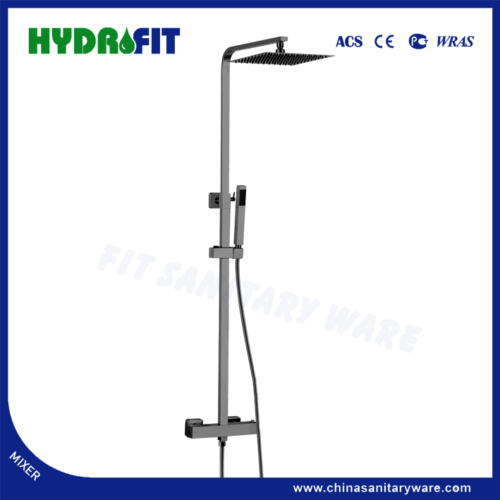 Sanitary Ware Factory Stainless Steel 304 Black Square Bathroom Water Tap Basin Faucet