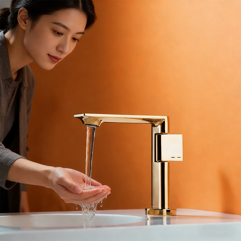 Wholesale Gold Finish Brass Corrosion-Resistant Bathroom Water Mixer Basin Faucet