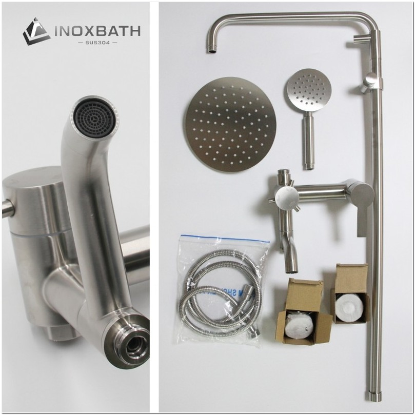 Stainless Steel Shower Faucet Bathroom Fixture Set Watermark Compliance Direct