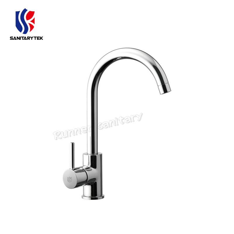 Single Handle Chrome / Matte Black Kitchen Sink Faucet for Kitchen Sink