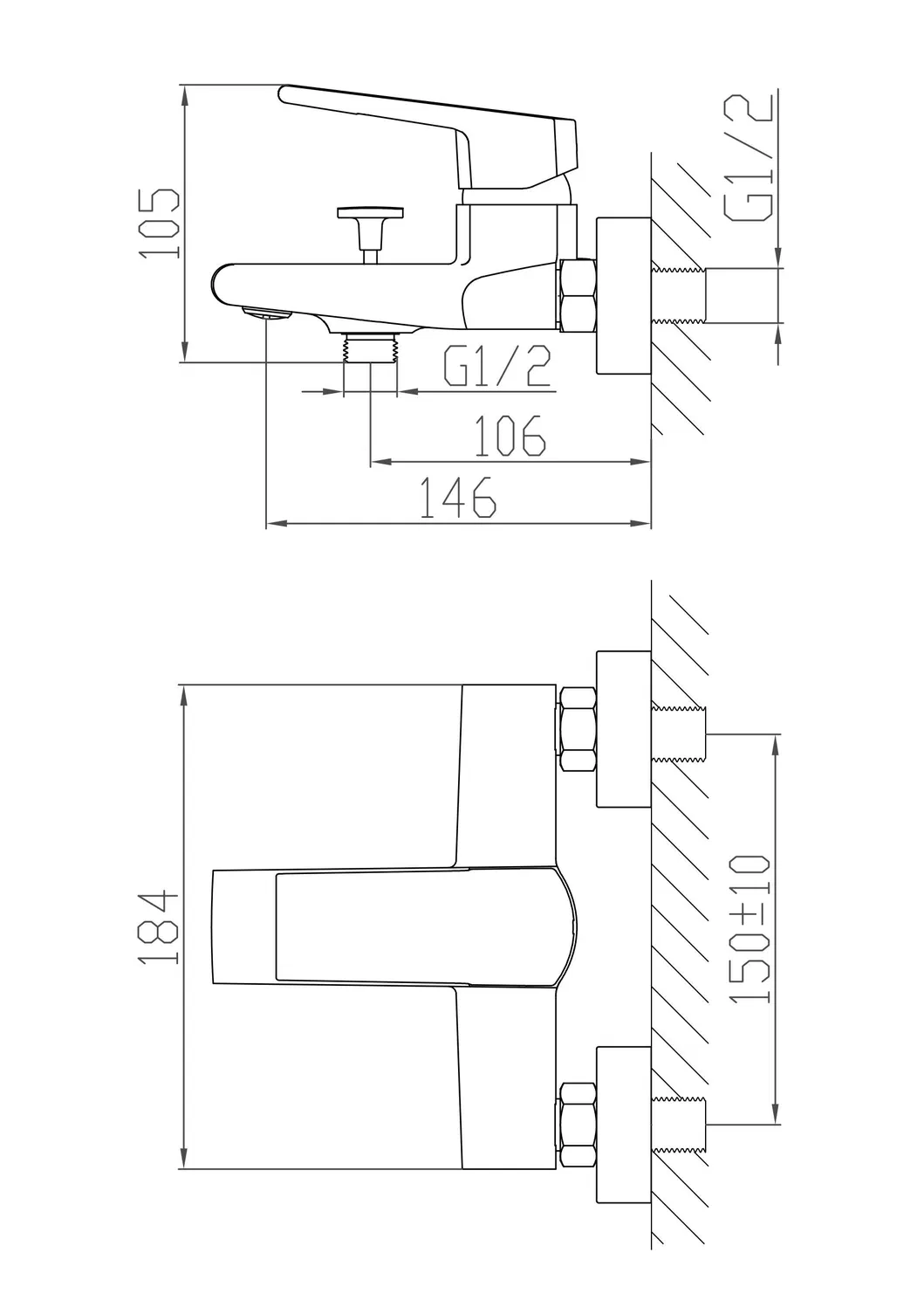 Brass Bathtub Faucet