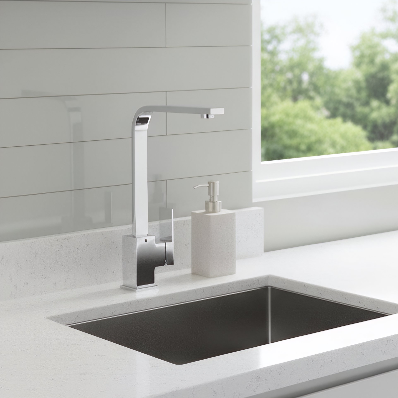 Stylish Stainless Steel Kitchen Faucet for Easy Installation