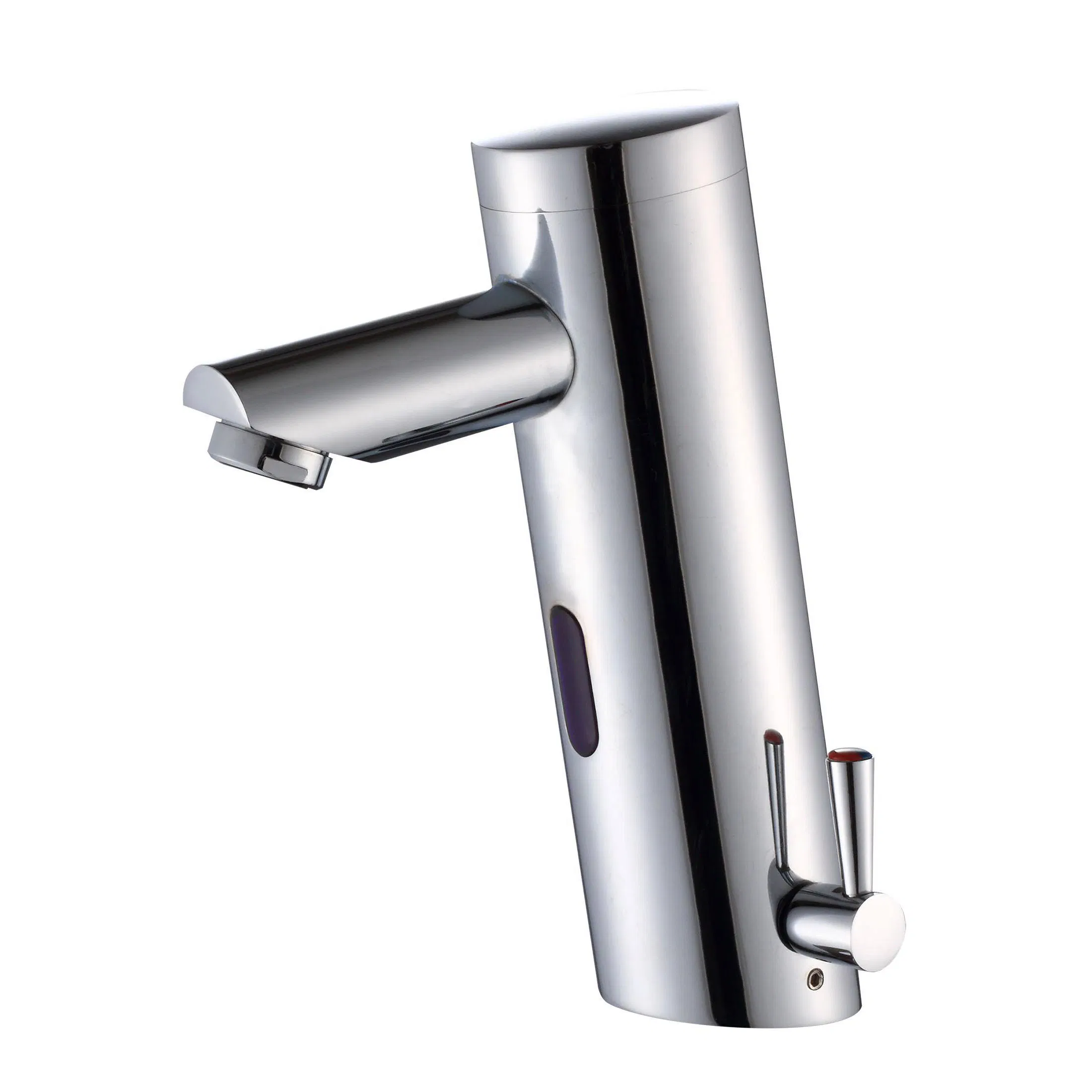 Chrome Smart Sensor Basin Faucet for Bathroom. Touchless Cold Hot Water Mixer Tap. Battery Powered Touch Free Infrared Sink Taps