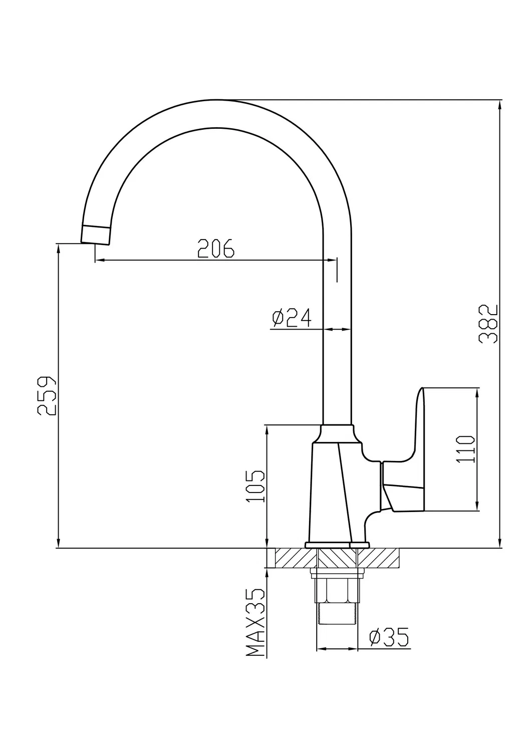 Kitchen Sink Faucet Mixer