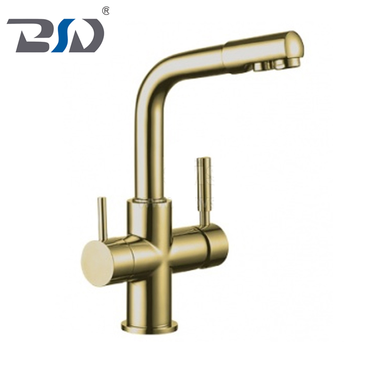 Brass Chrome Pure Drinking Water &amp; Cold Hot Water Kitchen Faucet