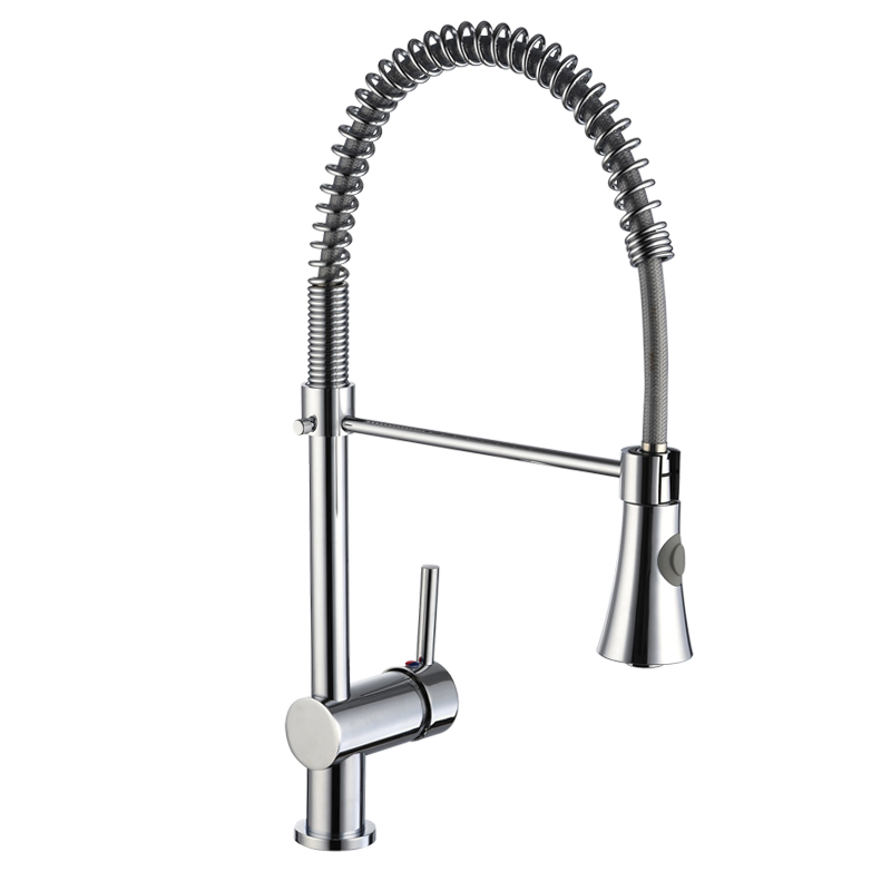 Chinese Solid Brass Pull out Spray Spring Kitchen Faucets