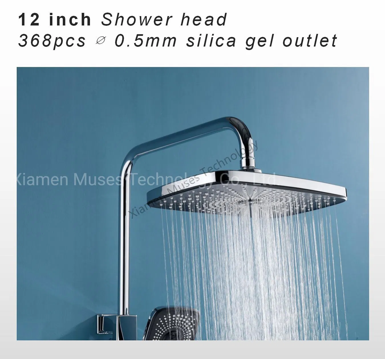 Single Handle Level Exposed Chrome Brass Bathroom Bath Bar Shower Panel Enclosure Shower Head Bathtub Faucet Mixer Set Shower Faucet with Hand Rain Shower.