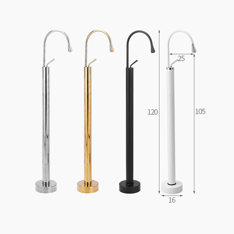 Elegant Floor Mount Bathtub Faucet with Handheld Shower Mixer