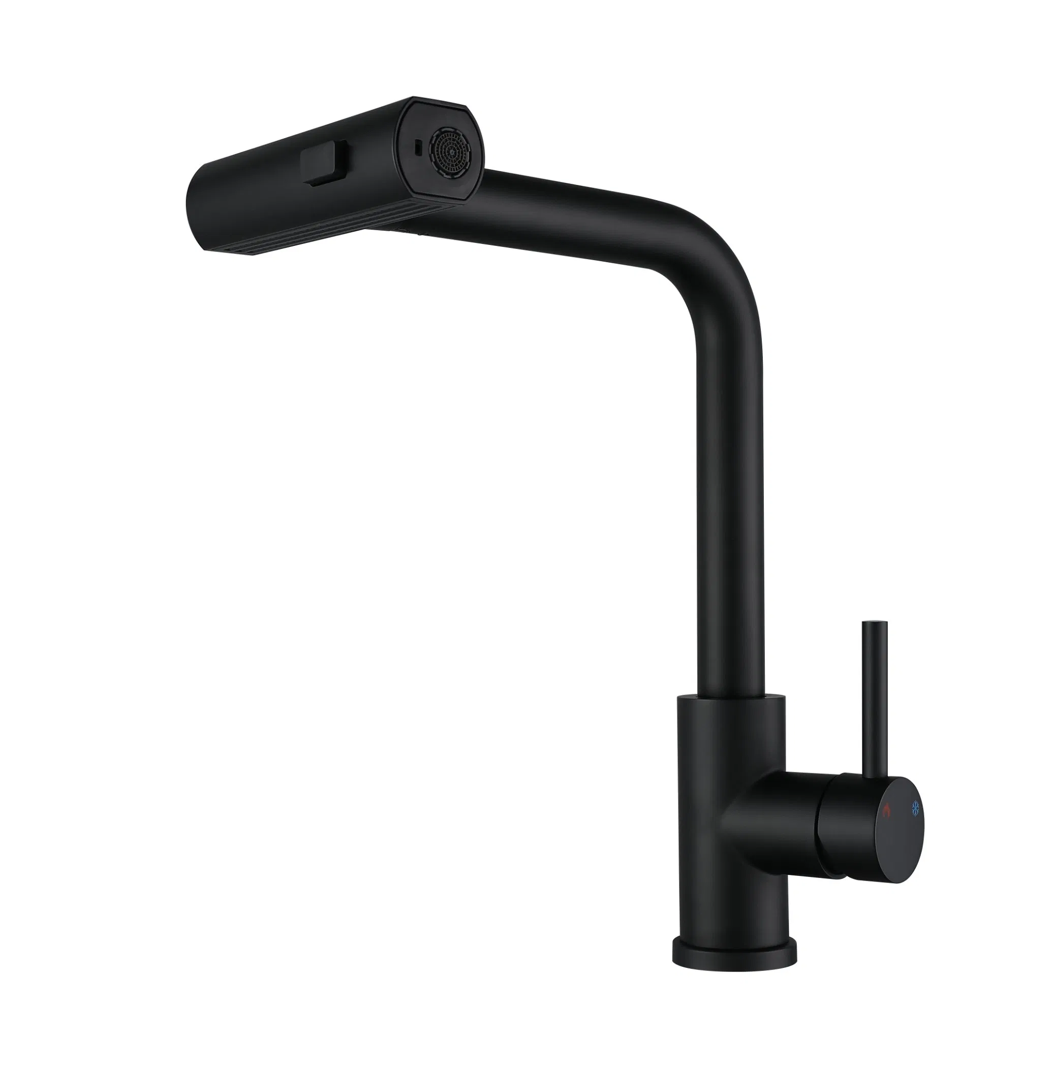 Waterfall Kitchen Sink Faucet with 3 Modes (Sweep/Stream/Waterfall) Pull Down Sprayer, 304 Stainless Steel Commercial Faucet