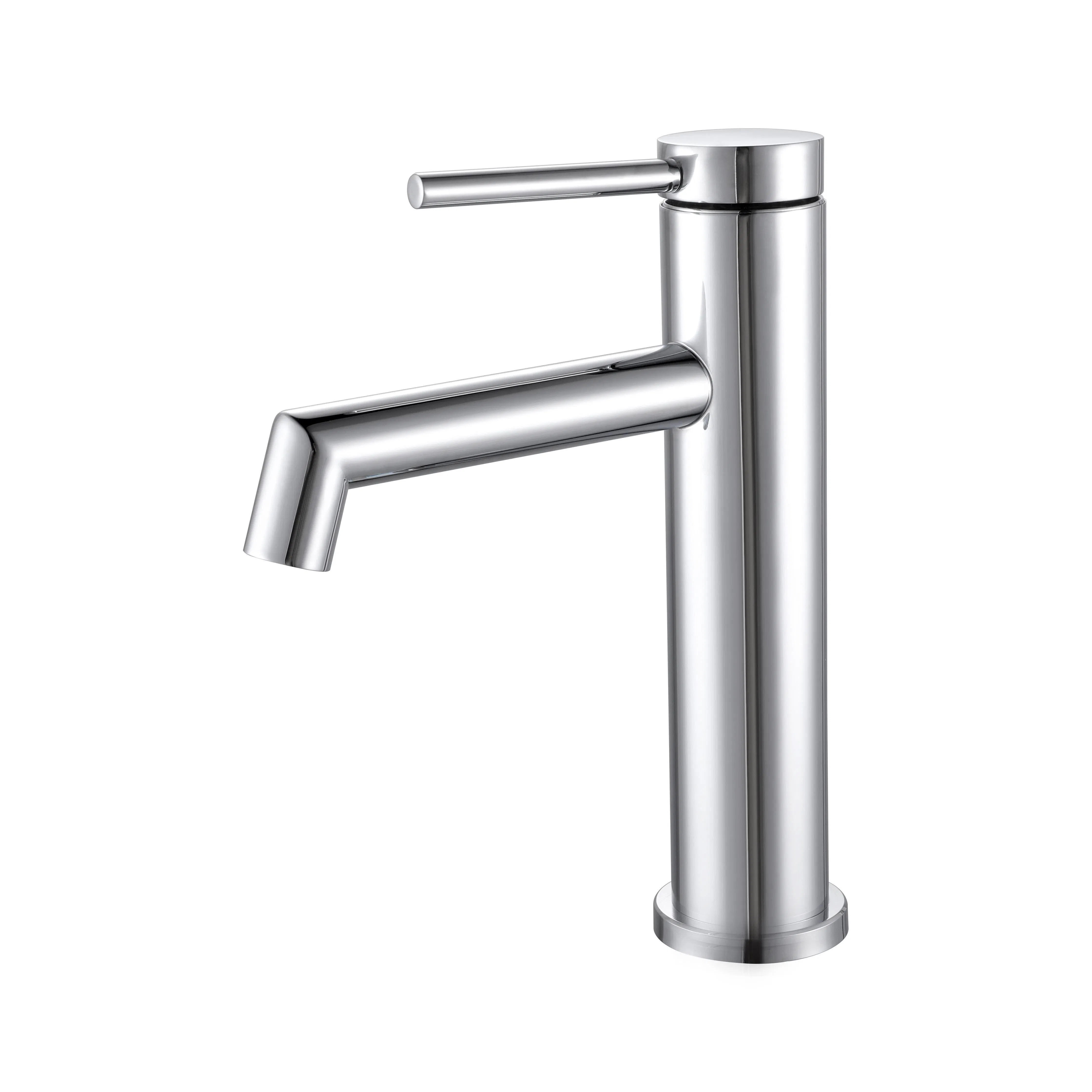 Pillar Black /Chrome Plated Stainless Steel / Brass Basin Mixer Faucet
